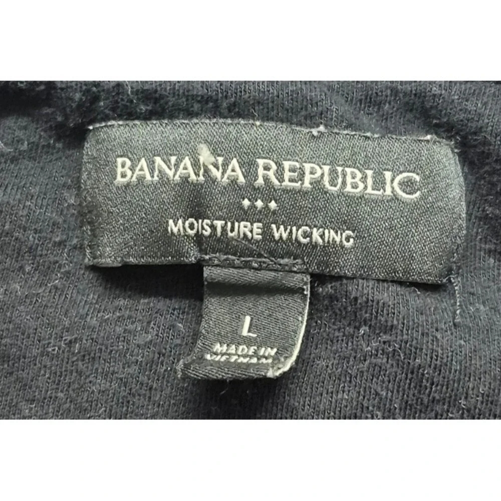 Banana Republic men's maroon 1/4 zip pullover shirt LG moisture wicking outdoor‎